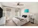 Cozy bedroom with a calming color palette, featuring natural light, neutral furniture, and wood blinds at 121 Cherry Grove, Summerville, SC 29483