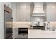 Modern kitchen featuring white cabinets, stainless steel appliances, and light countertops at 122 Beaufain St # C, Charleston, SC 29401