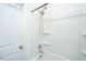 Bright white shower with shelves, new showerhead, and silver fixtures at 1242 Allusion Ln # 206, Mount Pleasant, SC 29466