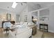 Bright living room with vaulted ceiling and sight lines to the kitchen at 1308 Cadet Ct, Mount Pleasant, SC 29466