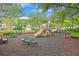 A colorful community playground with swings, slides, and various play structures, shaded by mature trees at 1474 Blue Cascade Dr, Mount Pleasant, SC 29464