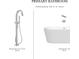 Freestanding tub filler with chrome finish alongside an alcove tub in a modern bathroom setting at 2042 Mcguire Ln # 011, Hollywood, SC 29449