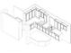Isometric kitchen layout with sleek countertops and abundant cabinet space at 243 Topsaw Ln, Moncks Corner, SC 29461