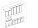 Isometric kitchen view showing modern appliances built into custom cabinetry at 243 Topsaw Ln, Moncks Corner, SC 29461