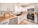 Modern kitchen featuring stainless steel appliances, butcher block counters, and white cabinets at 2515 Violet Ave, North Charleston, SC 29405