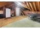 Unfinished attic space with plywood flooring, easy access door, and ready for your personalization at 2655 Gnarled Pine, Seabrook Island, SC 29455