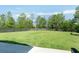Large backyard with manicured lawn and privacy fence, perfect for outdoor activities at 283 Saxony Loop, Summerville, SC 29486