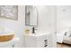 Renovated bathroom featuring a new vanity with a sink and fixtures at 305 Forest Cir, Summerville, SC 29483