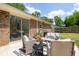 Backyard patio with comfortable outdoor seating arrangements at 305 Forest Cir, Summerville, SC 29483