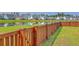 Backyard with a stained wood fence, view of a lake and the neighborhing community at 307 Fox Gap Rd, Summerville, SC 29486