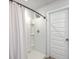 Modern shower features sleek fixtures, built-in shelving, and a clean, minimalist design at 307 Fox Gap Rd, Summerville, SC 29486