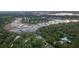 Panoramic aerial view of waterfront homes with private docks surrounded by lush green trees near the waterway at 3130 Pignatelli Cres, Mount Pleasant, SC 29466