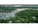 Panoramic aerial view of waterfront homes with private docks surrounded by lush green trees near the waterway at 3130 Pignatelli Cres, Mount Pleasant, SC 29466