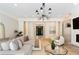 Spacious living room with neutral decor, fireplace, and seamless flow to entry at 3508 Henrietta Hartford Rd, Mount Pleasant, SC 29466