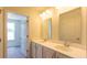 Bathroom featuring a double sink vanity with neutral paint at 413 Mistflower Ln, Moncks Corner, SC 29461