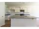 Kitchen view highlighting the island with granite countertops, ample storage, and modern appliances at 413 Mistflower Ln, Moncks Corner, SC 29461
