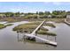 Aerial view of the dock on the marsh at 4702 Blockhouse Ln, Hollywood, SC 29449