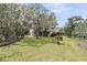 Expansive backyard with lush landscaping and mature trees, offering privacy and shade at 4702 Blockhouse Ln, Hollywood, SC 29449