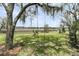 A backyard features a swing hanging from a mature tree with a peaceful marsh view at 4702 Blockhouse Ln, Hollywood, SC 29449