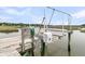 Boat lift on a private boat dock at 4702 Blockhouse Ln, Hollywood, SC 29449
