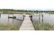 Private boat dock featuring a boat lift and water access at 4702 Blockhouse Ln, Hollywood, SC 29449