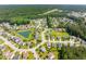 A beautiful aerial view of the community featuring lush green trees, ponds, and well-maintained homes at 489 Dolphin Dr, Summerville, SC 29485