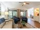 Cozy living room with access to a screened-in porch at 5504 Green Dolphin Way, Kiawah Island, SC 29455