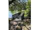Peaceful lake view showcasing a wooden dock at 6 Town Park Ln # C, Charleston, SC 29412