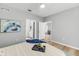 Bedroom that leads into ensuite bathroom, living room, and kitchen at 60 Fenwick Hall Aly # 415, Johns Island, SC 29455