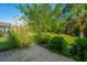 Professionally landscaped backyard featuring lush green grass, mature trees, and beautiful foliage at 626 Battery Edge Dr, Summerville, SC 29486