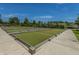 Green bocce ball courts featuring a walkway and well maintained grass at 626 Battery Edge Dr, Summerville, SC 29486