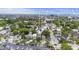 Aerial view of a neighborhood featuring a mix of residential homes and green spaces at 634 Rutledge Ave, Charleston, SC 29403