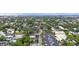 Scenic aerial view showcases a mix of residential and commercial properties amidst lush greenery at 634 Rutledge Ave, Charleston, SC 29403