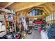 Organized storage shed with shelving, tools, and lawn equipment at 689 W Butternut Rd, Summerville, SC 29483