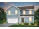 Charming two-story home with blue siding, a garage, and well-manicured landscaping creating curb appeal at 740 Meadowbrook Lane, Summerville, SC 29486