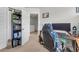 View of the room with doorway, desk, shelves and chair at 7812 Park Gate Dr, North Charleston, SC 29418