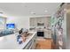 Modern kitchen featuring gray cabinets, stainless steel appliances, and a large island at 7812 Park Gate Dr, North Charleston, SC 29418