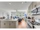 Open-concept kitchen with stainless steel appliances and lots of natural light at 7812 Park Gate Dr, North Charleston, SC 29418