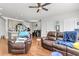Spacious living room showing hardwood floors and neutral wall paint at 7812 Park Gate Dr, North Charleston, SC 29418