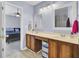 This bathroom has matching and vanity sinks, mirrors and light fixtures at 1005 Washitonia Way # B, Charleston, SC 29492