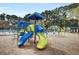 A colorful playground with slides, climbing structures, and a soft landing, surrounded by trees and a blue sky at 1005 Washitonia Way # B, Charleston, SC 29492