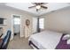 Bedroom with neutral colored walls and carpet floors that connects to the Primary bathroom at 102 Jasimine Ct, Summerville, SC 29486