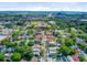 Aerial view showcasing a residential neighborhood, waterway, bridge and commercial buildings at 11 Francis St, Charleston, SC 29403