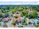 Aerial neighborhood view showcasing lush greenery and various roof types in an urban setting, highlighting community charm at 11 Francis St, Charleston, SC 29403