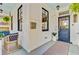 Charming front porch featuring a welcome sign, stylish decor, and covered entrance at 11 Francis St, Charleston, SC 29403