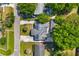 Overhead shot of a home highlighting solar panels, a well-maintained yard, and neighborhood at 1593 Westwood Dr, Charleston, SC 29412