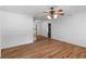 Well-lit living room features beautiful hardwood floors and fresh paint at 1593 Westwood Dr, Charleston, SC 29412