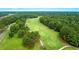 Scenic aerial view of the golf course winding through the lush green landscape at 1720 Bowline Dr, Mount Pleasant, SC 29466