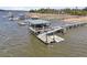 Aerial view of dock featuring a covered pier head with access to dock, boats and waterfront activities at 1720 Bowline Dr, Mount Pleasant, SC 29466