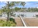 Scenic view of a private dock with a covered pier head extending into the water, surrounded by marsh grasses at 1720 Bowline Dr, Mount Pleasant, SC 29466